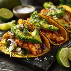 Fisk tacos med avokado och lime. Ett perfekt recept för en snabb och god middag.