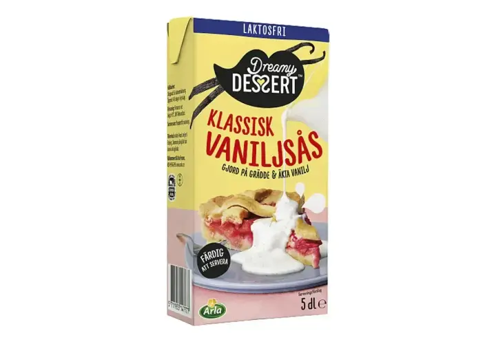 Laktosfri klassisk vaniljsås från Dreamy Dessert, perfekt för att förhöja smaken på din paj. Ett enkelt vaniljsås recept för alla.