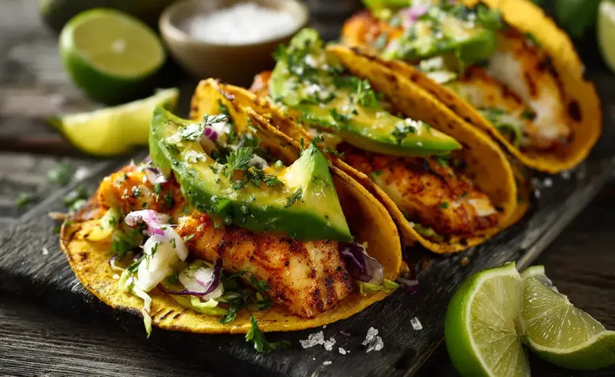 Fisktacos som håller ihop - krispig slaw och limecrema