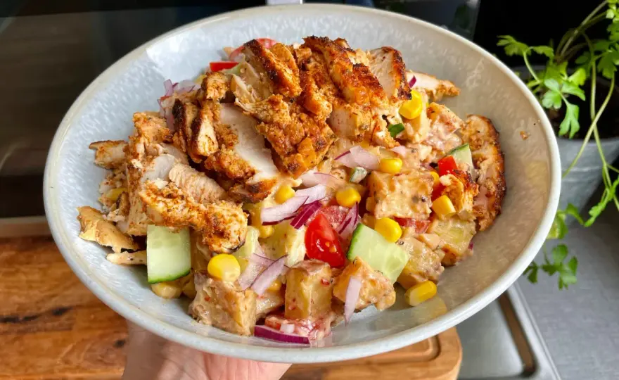 Kycklingkebab som blir saftig och kryddig hemma